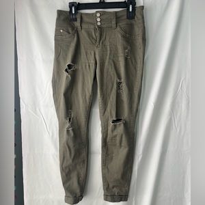 Wanna Betta Butt YMI Jeans Mid Rise Olive Green